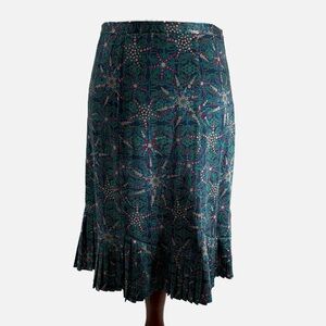 Marc Jacobs Silk Printed Pleated Hem Skirt Size 4